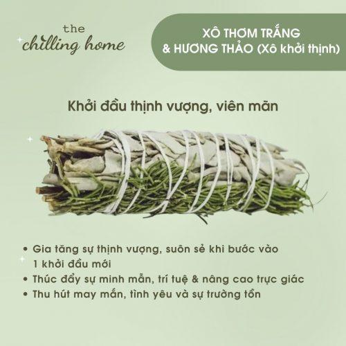 Xô thơm trắng và hương thảo (White Sage & Rosemary) tạo nên khởi đầu mới