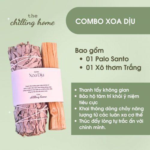 Combo Xoa dịu cảm xúc (Xô thơm trắng & Gỗ trắc xanh)