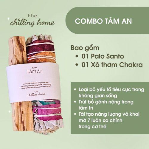 Combo Tâm An (Xô Chakra & Gỗ trắc xanh)